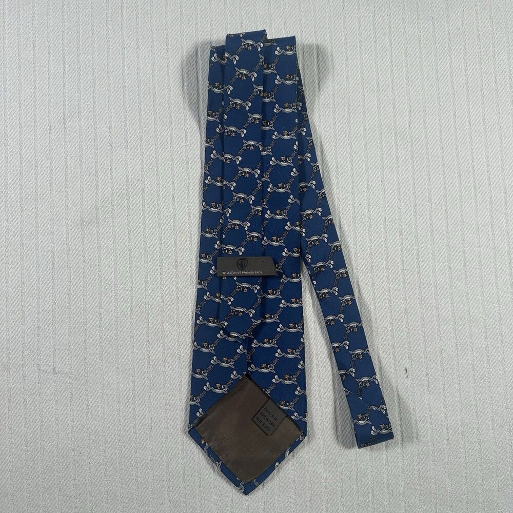 Looney Tunes Bugs Bunny Blue Novelty Neck Tie Men’s Cartoon Character Tie - Picture 4 of 9